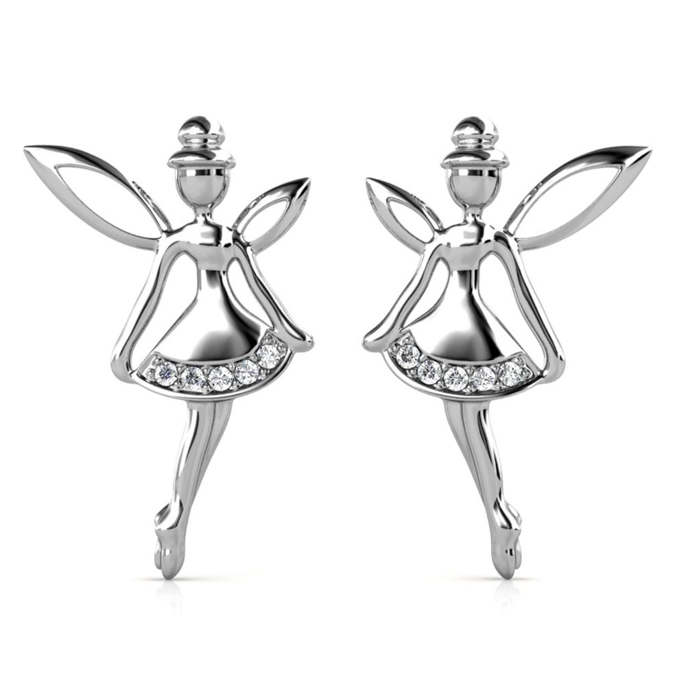 Tinker Bell‎ Fairy Stud Earrings Australian Crystals